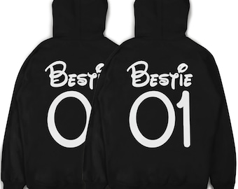 Besties Hoodie Best Friend Gift Valentine's Day Sweater Best Friend Hoodie Couple Best Friends BFF Sweater Set Million Threads