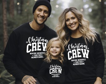 Personalized Christmas Family Sweater, Christmas Crew Sweater, Mom and Dad Family Outfit