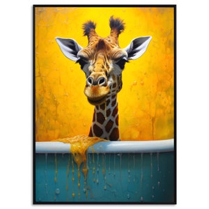 Lustige giraffe poster