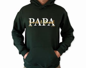 Personalized Dad Hoodie - Father's Day Gift - Sweater for Dad - Father's Day Gift - Personalized Text - Family - Children's Names - Gift - Birth Date - Names