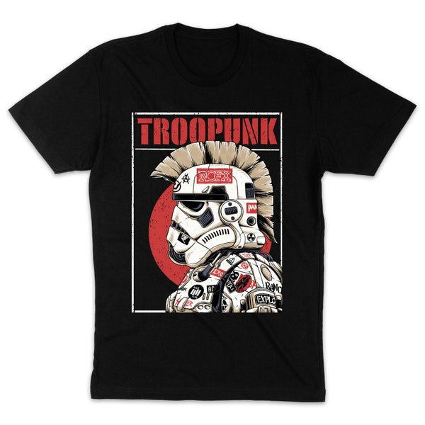Geek Shirt Troopunk T-Shirt Punk Rock Nerd Fun und Satire Shirts