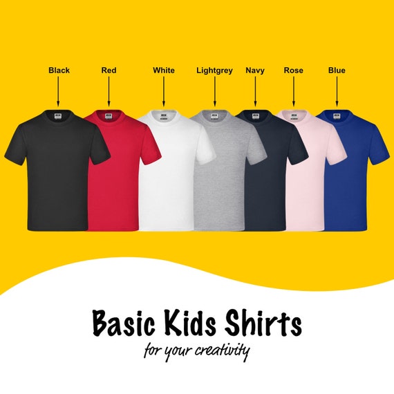 Camisetas infantiles para estampar Camiseta infantil en blanco sin imprimir para ninos Camisetas infantiles Articulos creativos Materiales para manualidades Etsy Espana