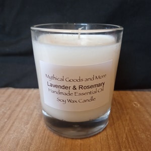 French Lavender Candle Soy Wax Vegan Candles Handmade Handcrafted