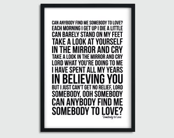 Queen Somebody To Love Lyrics Somebody To Love Letra Lyrics