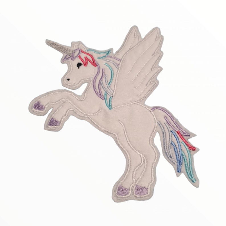 Aufnäher Applikation Pegasus Einhorn Schultüte Bild 2