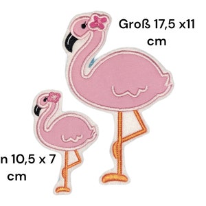 Aufnäher Aufbügler Flamingo pink rose 2 Größen zdjęcie 1