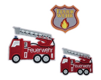 Aufnäher Feuerwehr Feuerwehrset Applikation Schultüte