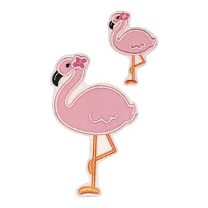 Aufnäher Aufbügler Flamingo pink rose 2 Größen zdjęcie 2