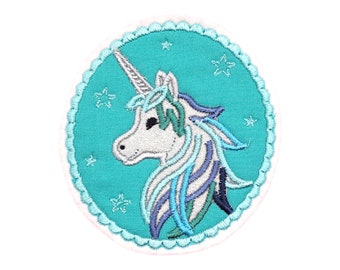 Aufnäher Kletti Einhorn Button Anhänger