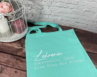 Baumwollbeutel Lehrerin Lehrer | witzige Geschenkidee für Lehrerin zum Abschied | personalisiertes Geschenk Lehrer