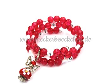 Stillarmband Crackle mit Schutzengel Pink