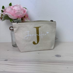 Personalisierte Kosmetiktasche mit Name | Geschenk Frau | Mama | Muttertag | Schminktasche | Geburtstag | Beste Freundin | Kulturtasche
