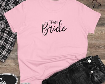 T-Shirt de fête de poule, cadeau de mariée, chemise de mariée d'équipe, T-Shirt de mariage, chemises de fête de mariée, JGA I Team Bride