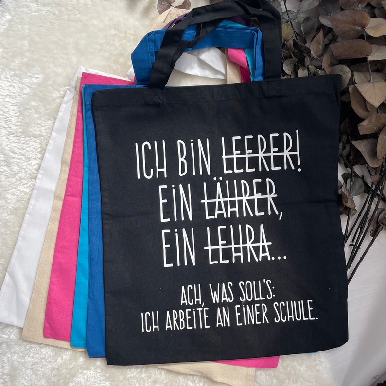 Cotton bag teacher funny gift idea for teacher as a farewell personalized gift teacher image 8