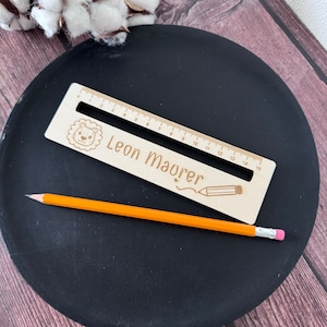 Aide à la lecture personnalisée pour les enfants, règle d&#39;écolier, cadeau pour la rentrée scolaire, sac d&#39;école, aide à la lecture en bois avec règle nominative