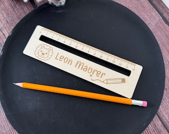 Personalized reading aid for children school child ruler gift for school enrollment gift school cone wooden reading aid with name ruler
