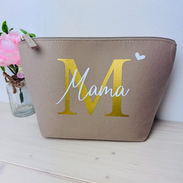 Gift Mother's Day Little Something Birthday Best Friend Mom Makeup Bag Toiletry Bag Woman Personalized Cosmetic Bag Beautybag Name