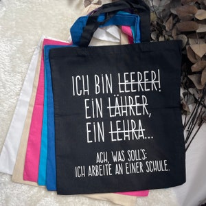 Cotton bag teacher funny gift idea for teacher as a farewell personalized gift teacher image 4