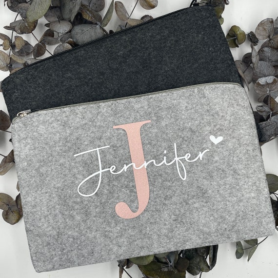 Personalisierte Kosmetiktasche Filz mit Name Geschenk Frau Mama