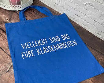 Baumwollbeutel Lehrerin Lehrer | witzige Geschenkidee für Lehrerin zum Abschied | personalisiertes Geschenk Lehrer