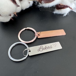 Sleutelhanger met gravure Gepersonaliseerde naam cadeau Partner cadeau Koppel Beste vriend cadeau Hotel sleutelhanger Auto