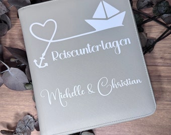 Organizer für Reiseunterlagen TRAVELORGANIZER personalisiert Familienname I Impfpass I Etui I Reisepass ORGANIZER personalisierte Geschenke