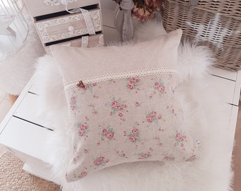 Kissen Rose Dekokissen Landhaus Cottage Etsy