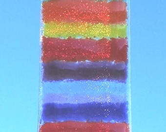 Sun catcher in fused Glass Garden Decoration in glass fusing technology