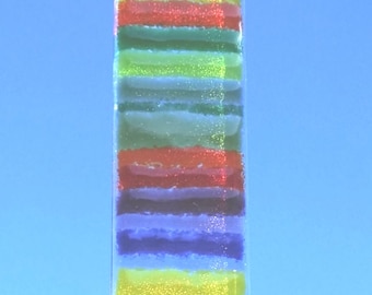 Sun catcher in fused Glass Garden Decoration in glass fusing technology