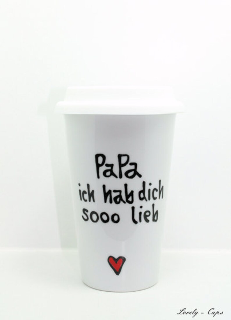 Personalisierter Coffee to go Becher für Papa mit Spruch Papa Etsy