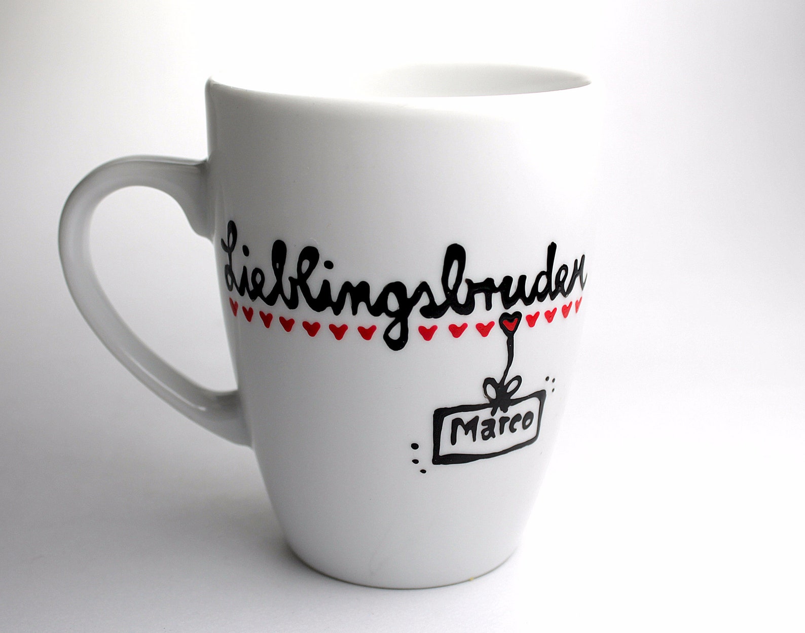 Hand painted mug favorite Brother Cup with name and heart Etsy