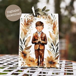 emballer un cadeau de communion | Don en espèces pour la communion | Cadeau de communion garçon | Carte d'invitation à la communion | Cadeau pour la communion du filleul