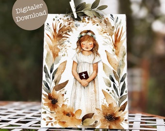 Communion card for girls | Communion cash gift | Communion gift for girls | Communion invitation card | Communion gift for godchild