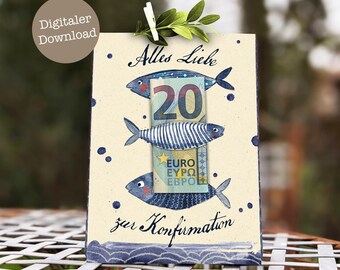 Money gift for confirmation | Confirmation gift money | Confirmation card | special packaging | Godchild confirmation gift