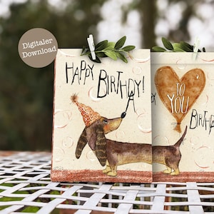 Geld schön verpackt | Geldgeschenk Gutschein Verpackung | Druckbare Geschenkverpackung Geburtstag 18 30 40 50 60 70 80 | Digitaler Download