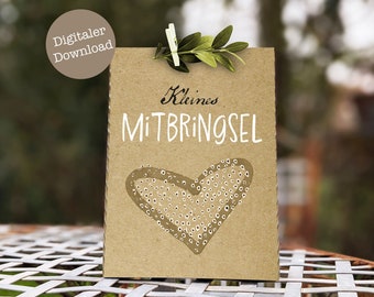 DIGITAL Kleines Mitbringsel | Geschenkverpackung Kleinigkeit | Digitaler Download