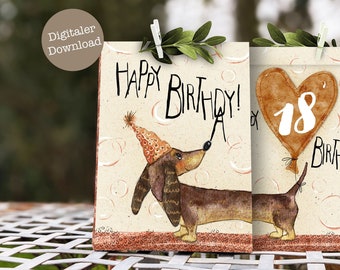 PDF - Printable cash gift 18th birthday birthday gift gift idea Happy Birthday 18 birthday gift for 18th birthday