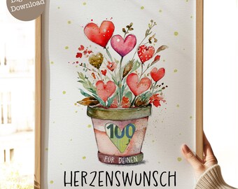 Regalo en efectivo para cualquier ocasión | Cumple deseos | Ideas de regalos de cumpleaños | Marcos de fotos de cumpleaños con regalo en efectivo | Descarga instantánea 013