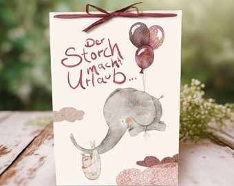 Baby Geschenk, Tüte mit Inhalt Elefant