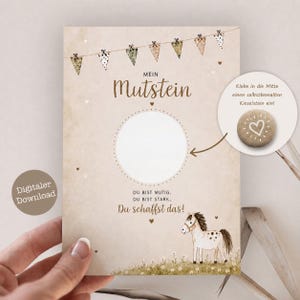 Aanmoedigingskaart voor de start van het schooljaar | Aanmoedigingskaart met steentje | Cadeau voor de eerste schooldag | Printbaar PDF-bestand