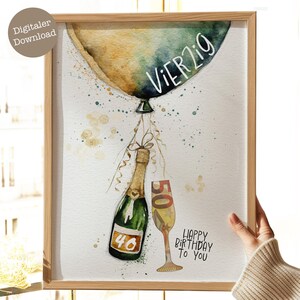 Geldgeschenk 40 Geburtstag | 40. Geburtstag | Geldgeschenk runder Geburtstag | Geld schön verpacken | Geburtstagsgeschenk Mann | Digital PDF