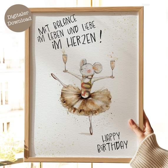 Geldgeschenk Geburtstag | PDF zum Ausdrucken | Geschenkidee Mädchen | Geld schön verpacken | Geschenk Ballett | Digitaler Download 012