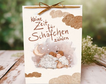 Baby Geschenk, Tüte mit Inhalt Schaf