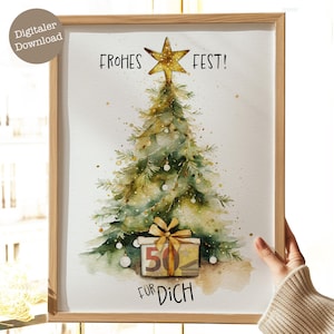 Geldgeschenk Weihnachten | Wunscherfüller Weihnachten Weihnachtsbaum | Geld schön verpacken | Geld kreativ verschenken | Digitaler Download