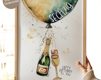 Cash gift for 60th birthday | 60th birthday | Cash gift for a milestone birthday | Beautifully wrapping money | Birthday gift for men | PDF file