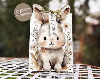 Easter Gift Bag | Last Minute Easter | DIY Easter Bunny Bag | Wrapping Easter Gifts | Digital Download