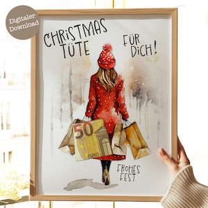 Regalo di Natale in denaro per ragazze | Desiderio esaudito Natale | Prepara i soldi magnificamente | Regala soldi in modo creativo | Scaricamento digitale