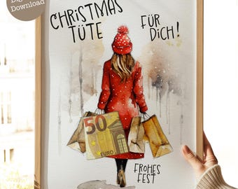 Christmas Money Gift for Girls | Christmas Wish Fulfillment | Beautifully Wrapped Money | Creative Money Gifts | Digital Download