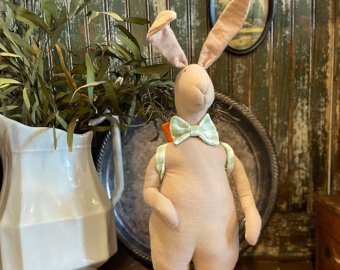 Primitive Rabbit Spring Primitive Rabbit Spring Easter Decor, Handmade Folk Art Bunny - Etsy
