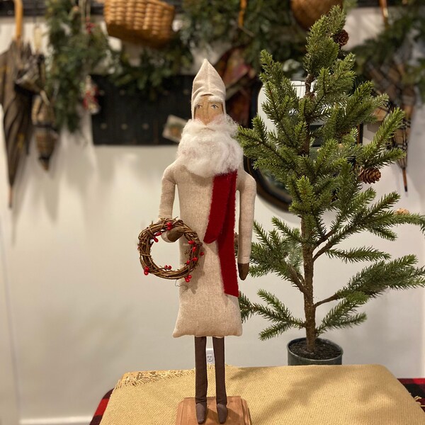 Folk Art Santa - Etsy